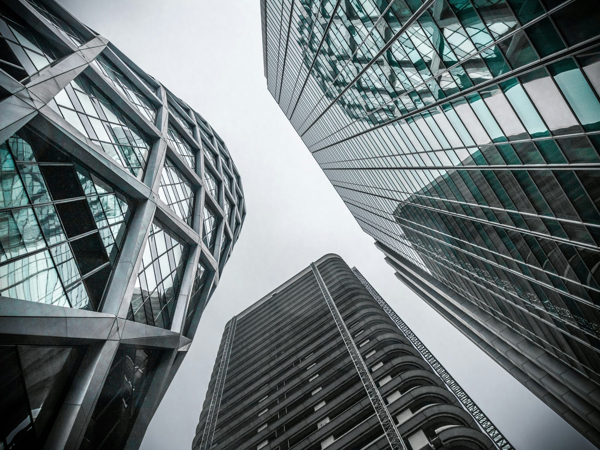 low angle photography of highrise buildings